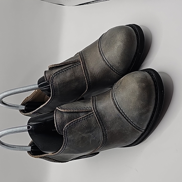 All Black  womens block Heeled oxfords size 37 - Picture 1 of 5